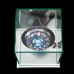 Imagem do Avenger homem de ferro mk1 arco reator tony stark coração da marca figura luz led modelo super-herói 1:1 cosplay brinquedos lâmpada peito crianças presente