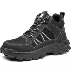 Botas de segurança para caminhada para homens, botas de aço, à prova de perfurações, calçados de segurança esportivos de cano alto, antiestáticos, ao ar livre - comprar online