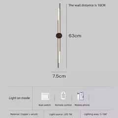 Todo o cobre de alta qualidade luxo 3 cor escurecimento led lâmpada de parede 85 265v controle remoto app pode ser escurecido para decoração de iluminação interna na internet