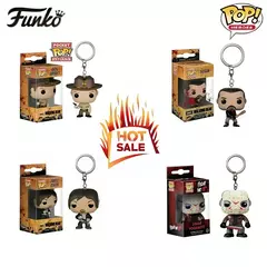 Funko pop figuras de ação The Walking Dead Negan Daryl Dixon Rick Grimes sexta-feira 13 Jason Voorhees chaveiro presente crianças brinquedos