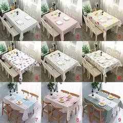 Plástico PVC Impermeável Oilproof Cozinha Mesa De Jantar Capa, Toalha De Mesa Retangular, Grade Impresso Mat, Capa Antifouling na internet