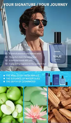 Voyage Colônia para Homens e Mulheres, Perfume Frutado Romântico Fresco, Notas Aquáticas De Madeira De Maçã, Perfume Masculino De Feromônios, Atrair Masculino - loja online