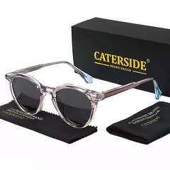 Caterside-Round óculos polarizados para homens e mulheres, alta qualidade, Punk, ao ar livre, condução, óculos de pesca, propionic, UV400, homens - comprar online
