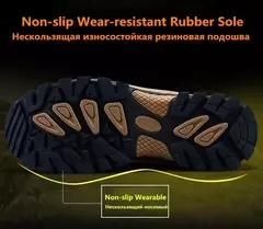 Botas de neve de couro quente masculinas, tênis de caminhada ao ar livre, sapat - Wolf Magazine