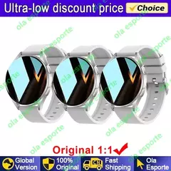 Imagem do Samsung-Galaxy Smartwatch para homens e mulheres, monitoramento de saúde AMOLED, relógio impermeável, assistente de voz, chamada Bluetooth, relógio inteligente, 2022