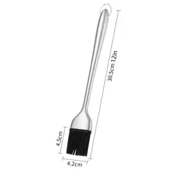 18/8 aço inoxidável escova de óleo, escova de silicone resistente a altas temperaturas, cozinha churrasco tempero escova, ferramentas de cozimento na internet