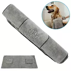 Super absorvente grande filhote de cachorro cão de estimação toalha roupão toalhas de banho de secagem rápida gato toalha de banho suprimentos de banho toalha de cão microfibra