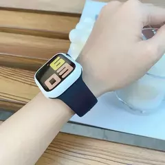 Pulseira de Silicone para Apple Watch, Pulseira Esportiva, iWatch Series 8, 7, 6 na internet