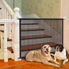 Cercas de barreira para cães e gatos, com gancho, rede isolada para animais de estimação, malha respirável dobrável, cerca de segurança para cães, produtos para animais de estimação