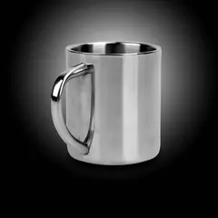 Double Wall Anti Scalding Coffee Mug, Copo de bebida inoxidável portátil isolado, Aço potável, Polimento Beer Tea Juice, 220ml - loja online