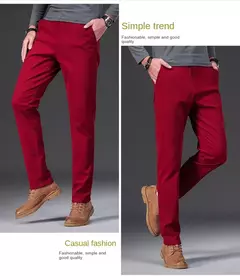 KUBRO-Calças de tecido fosco elástico para homens, calças formais, terno social, traje casual, primavera, outono, 2023 - Wolf Magazine