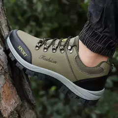 Imagem do Sapatos De Caminhada De Couro Ao Ar Livre Para Homens, tênis De Trekking Turístico, sapatos De Corrida De Trilha De Escalada, saída De Fábrica