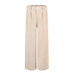 Calça larga de linho de algodão feminina, comprimento total, casual, monocromática, solta, cintura alta, reto, botão, verão - comprar online