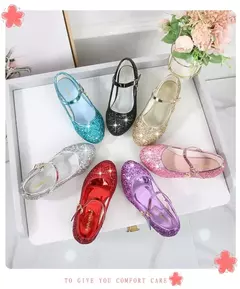 Sapato de salto alto de cristal infantil, sandálias de cristal, fivela, princesa sapato de dança, desempenho estudantil, couro, meninas, moda - Wolf Magazine