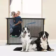 Portão de segurança de malha sem perfuração – Barreira dobrável para animais de estimação para escadas/cozinha/portas, cerca interna à prova de crianças com sistema de bloqueio de gancho - comprar online