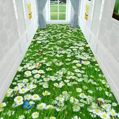 Imagem do Tapete longo antiderrapante para corredor, tapetes modernos, caminho do jardim v