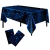Toalha de mesa descartável com céu espaço e astronauta design para festa de aniversário, mesa retangular tampa para chá de bebê