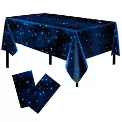 Toalha de mesa descartável com céu espaço e astronauta design para festa de aniversário, mesa retangular tampa para chá de bebê