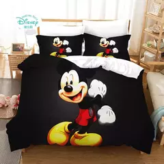 Disney Mickey Mouse Conjunto de cama para meninos, colcha única, capa de edredão, decoração do quarto infantil, queen e king size, quarto casal, 3 PCs - Wolf Magazine