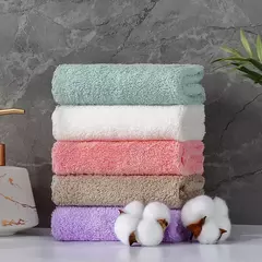 Toalha absorvente macia de microfibra, grossa, alta densidade, velo coral, secagem rápida, rosto limpo, 10pcs - Wolf Magazine