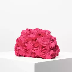 Elegante Rose Clutch Bag para mulheres, Wedding Party Dinner Bag, Clip Bag, presente perfeito para mulheres, padrão aleatório na internet
