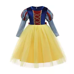 Criança neve branca traje princesa vestido de baile meninas festa aniversário fantasia veludo corpete malha tutu saia criança cosplay outfit - comprar online
