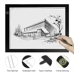 LED Desenho Copy Pad Board para Crianças, A5, A4, LCD Escrito Tablet, Brinquedo Infantil, Pintura, Educacional, Crianças, Presentes Criativos - Wolf Magazine
