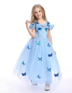 Crianças cosplay traje menina verão pageant lantejoulas fantasia crianças cinderela carnaval roupas princesa vestido de aniversário 3-10 ano na internet