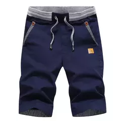 Corredores de algodão respirável masculino, calções casuais de verão, calções novos, sweatshorts masculinos, cintura elástica, calças na altura do joelho, calças quentes na internet