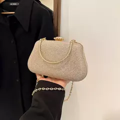 Saco de noite luxuoso para mulheres, alto design, banquete de festa, saco de glitter para senhoras, embreagem do casamento, bolsa de ombro, bolsa de corrente, marca na internet