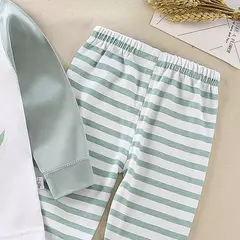 Desenhos animados pijama terno infantil, tops e calças, conjunto de duas peças para meninos e meninas, pijamas de algodão bebê, roupas de 1 a 6 anos para primavera e outono - comprar online