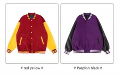 Patches masculinos jaqueta bomber bloco de cores varsity beisebol outerwear casual solto primavera e outono confortável casacos unissex 24h enviado na internet