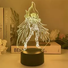 Saint Seiya Anime Figuras Lâmpada da noite, Cavaleiros do Zodíaco Action Figure, Decoração do Quarto, Luz Acrílica, Coleção Model Toy na internet