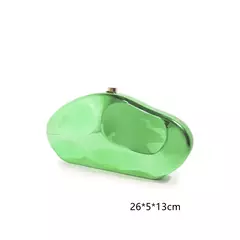 Imagem do Bolsa de ombro acrílica com corrente transversal para mulheres, embreagem noturna, carteira de casamento alta qualidade, design de luxo, moda