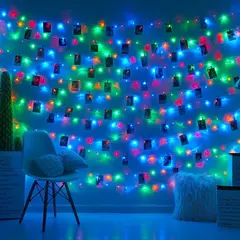 Bateria USB operado LED String Lights, Photo Clip, Fairy Lights, ao ar livre, árvore de Natal, decoração da guirlanda, decoração do casamento, 2m, 5m, 10m - loja online