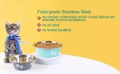 Tigelas fofas para cães médios e grandes, tigelas de alimentação, tigelas de água, aço inoxidável, tigela de comida para cães pequenos, elevadas, alimentadores para animais de estimação - comprar online