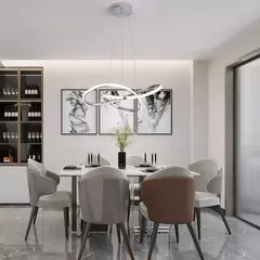 Dia540mm moderno led pingente lustre lâmpada 90-265v suspensão pendurado luzes do candelabro para sala de jantar cozinha bar loja - loja online