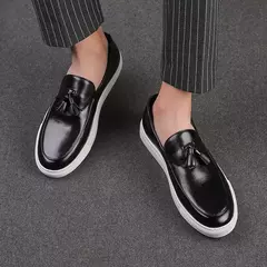 Sapatos casuais de couro de verão sapatos de escritório para homens de condução mocassins confortáveis deslizamento em sapatos de moda de festa - Wolf Magazine