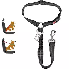 Coleira sólida anti-choque dois em um para cães, cinto de segurança para animais de estimação com clipe, cinto de segurança para banco traseiro, coleira para gatinhos, acessórios para animais de estimação