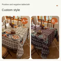 Imagem do Multi Funcional Toalha de Mesa Fio de Algodão, Mesa de Jantar, Sala de estar ao ar livre, dupla face Camp e Picnic Mat Disponível