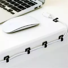 Auto-adesivo Cabo Holder Clip, USB Organizer, Mesa Titular Cabo, Cord Winder, Clips Fio, Acessórios de escritório, 18PCs - loja online
