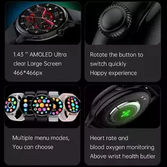 Smartwatch True AMOLED para mulheres, tela feminina, sempre mostrar a hora, 466x466 HD, rastreador de saúde, chamadas de voz, smartwatch para Xiaomi, 2024 - Wolf Magazine