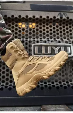 Botas de couro masculinas, sapatos casuais ao ar livre, designer leve, botas de trabalho quentes, botas artesanais clássicas - comprar online