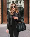 Jaqueta bomber de couro PU com zíper para mulheres, blusão vintage, streetwear casual, blazer feminino, roupas Y2K, nova moda, outono e inverno