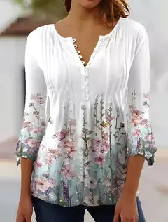 Camisa solta de mangas compridas feminina, blusa casual, elegante, temperamento, feriado, mulheres - loja online