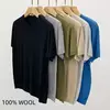 Lã 100 verão manga curta moda camiseta homens top mens tshirt tee black tops camisa masculina camiseta masculino manga longa masculinas camisetas blusa roupa gola feminina segunda pele camisas marcas shirt famosas cur