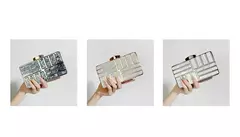 Bolsa de ombro acrílica com corrente transversal para mulheres, embreagem noturna, carteira de casamento alta qualidade, design de luxo, moda - Wolf Magazine