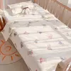 Conjuntos de cama de algodão para bebê recém-nascido, Capa de edredão impressa e cobertor para crianças, lençol, fronha para crianças infantis, 3pcs