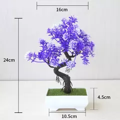 Plantas de plástico artificiais bonsai pequeno vaso de árvore vaso de flores jardim arranjo de plantas falsas ornamentos quarto decoração de mesa de casa na internet