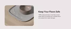 Tapete de alimentação para animais de estimação, silicone, antiderrapante, bandeja de comida para cães com bordas levantadas, adequado para alimentação automática e fornecimento de água para gatos bagunçados na internet